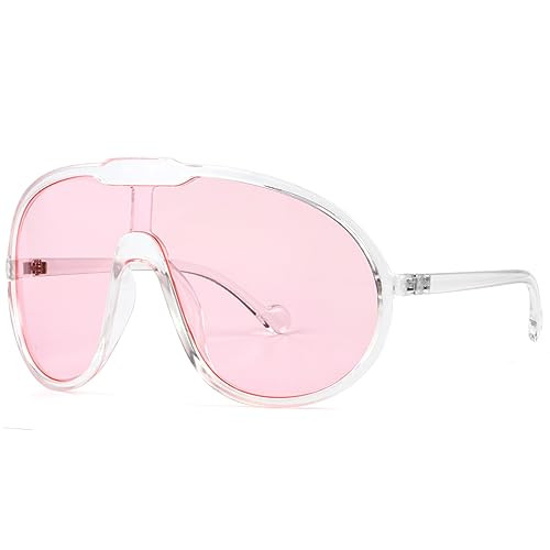 GFUIARA Trendy Oversized Sunglasses for Women Men Fashion Shield Aviator Sun Glasses UV400 Protection Goggles | Amazon (US)