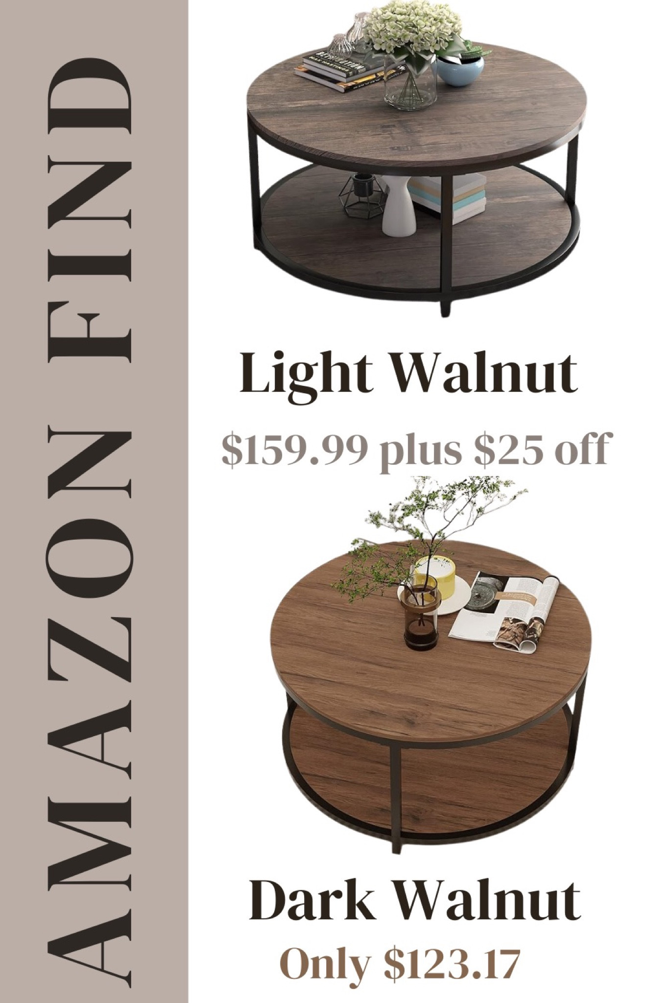 Elevate your decor effortlessly with this chic circular coffee table from Amazon. Its simplicity shines, and with a convenient shelf underneath, it's both stylish and functional. Best of all, it's on sale now! ☕✨ #AmazonFinds #HomeUpgrade

#LTKhome #LTKsalealert