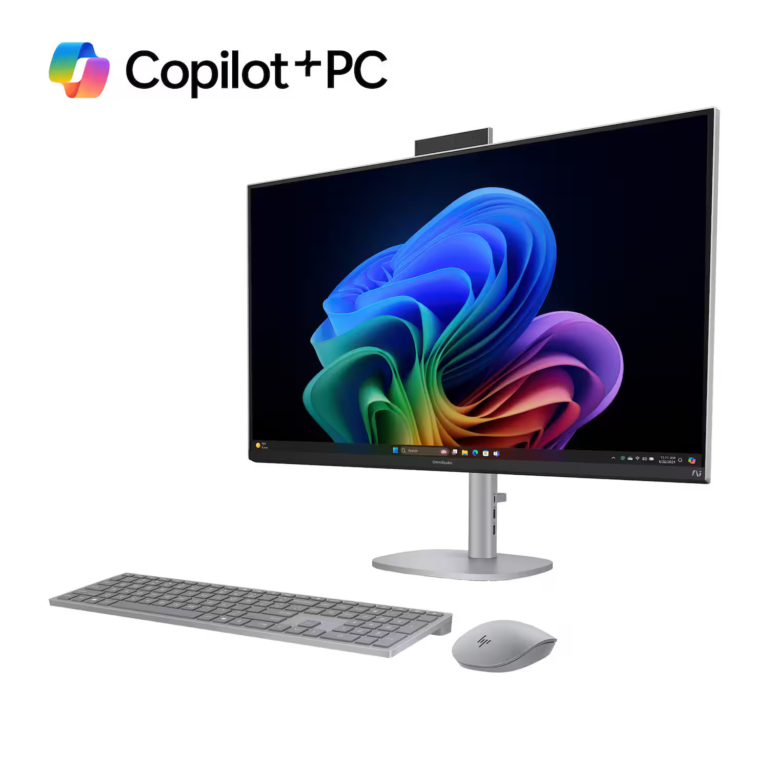 HP - OmniStudio X - Copilot+ PC - 31.5" 4K UHD AiO w/ Adjustable Height - Intel Core Ultra 7 258V '24 - 32GB Memory - 1TB SSD - Meteor Silver | Best Buy U.S.