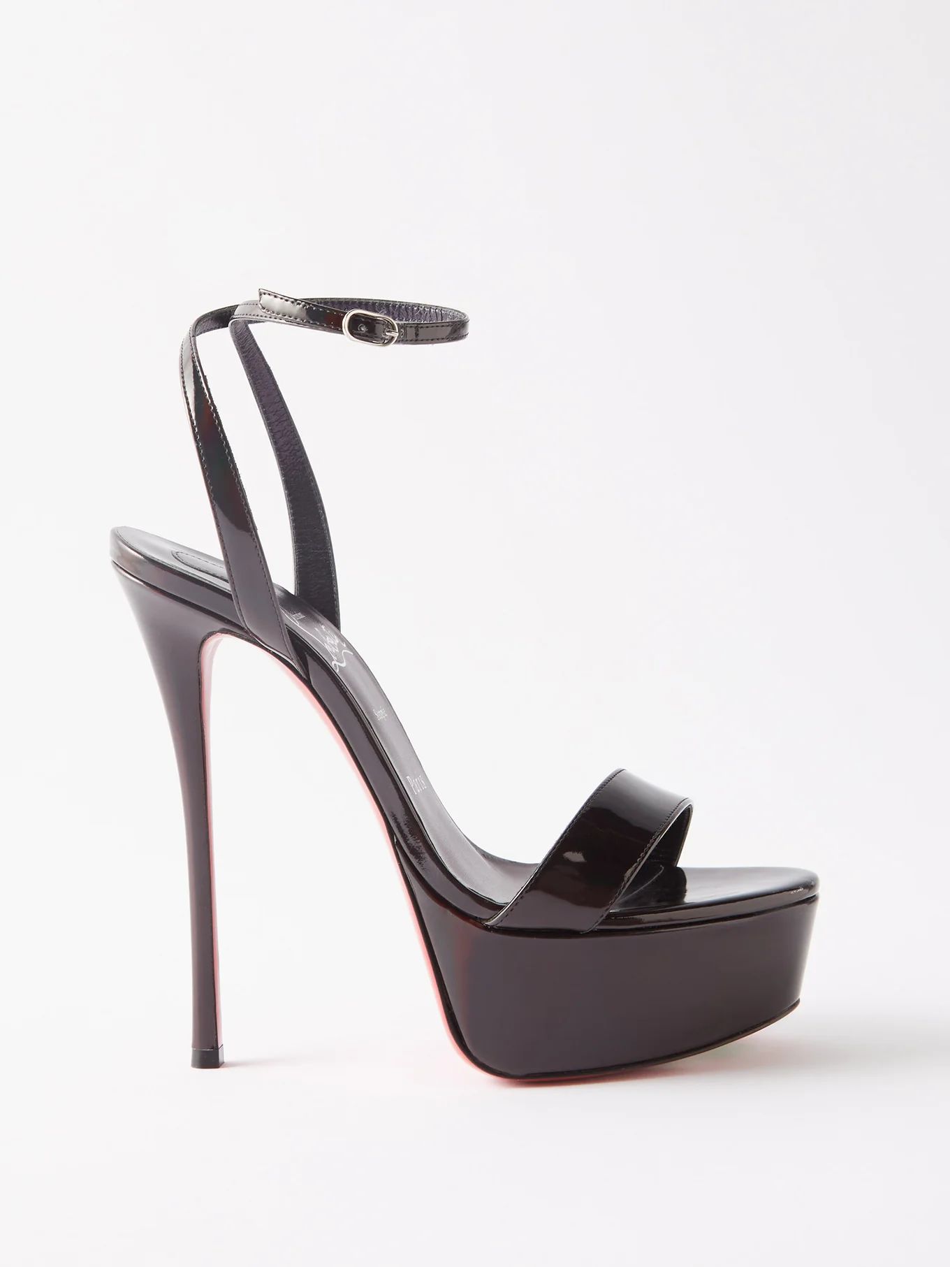 Loubi Queen Alta 150 patent platform sandals | Christian Louboutin | Matches (US)