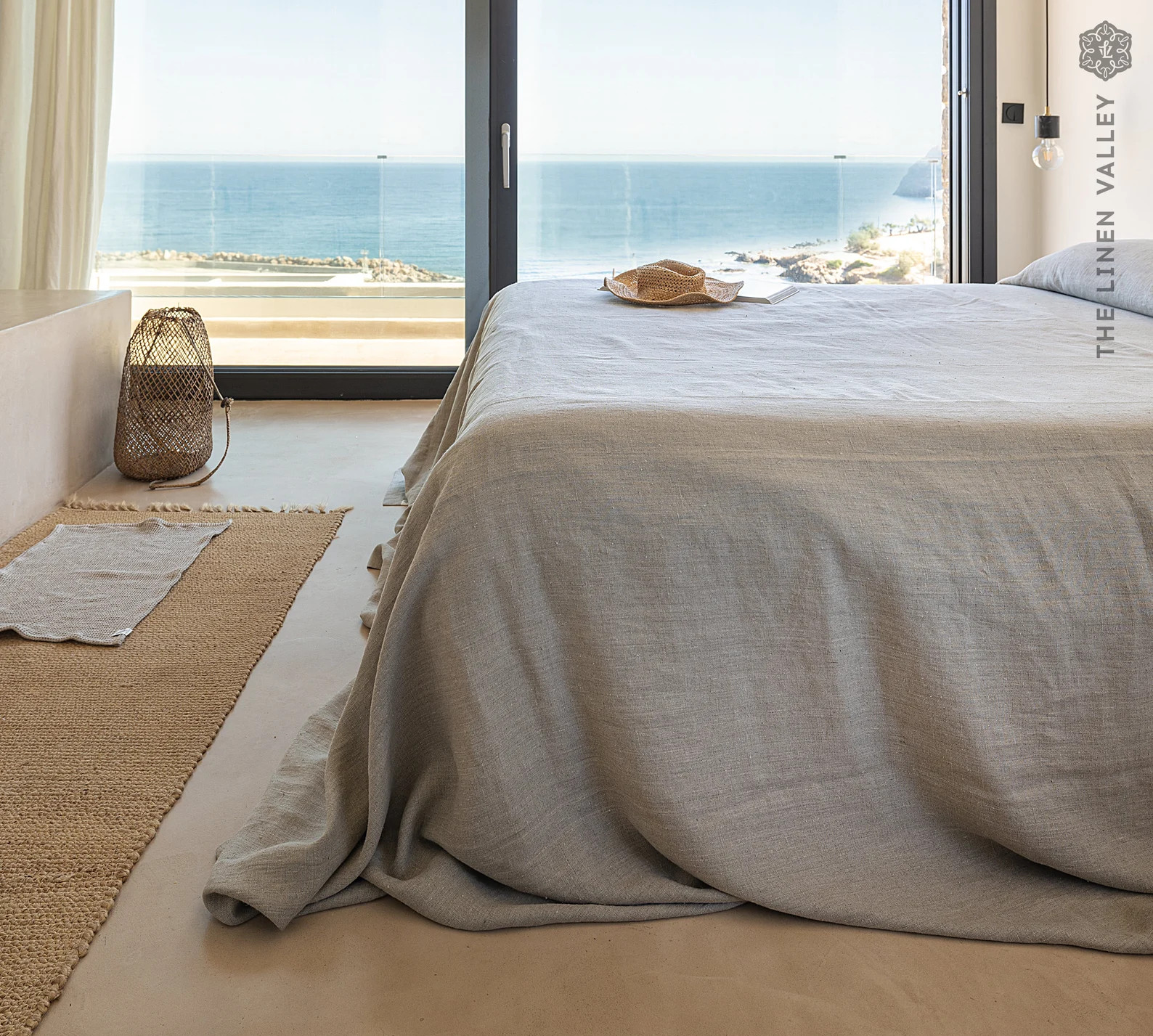 Rustic Linen Oversized Bedspread Softened Linen Bed Cover Queen King Size Quilt-not Bleached Line... | Etsy (US)