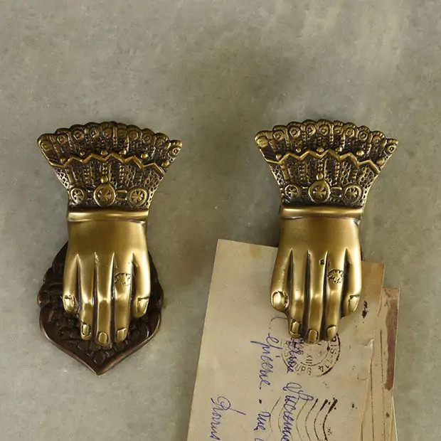 Brass Hand Memo Clip | Antique Farm House