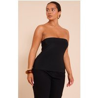 Shape Black Slinky Bandeau Long Top | PrettyLittleThing US