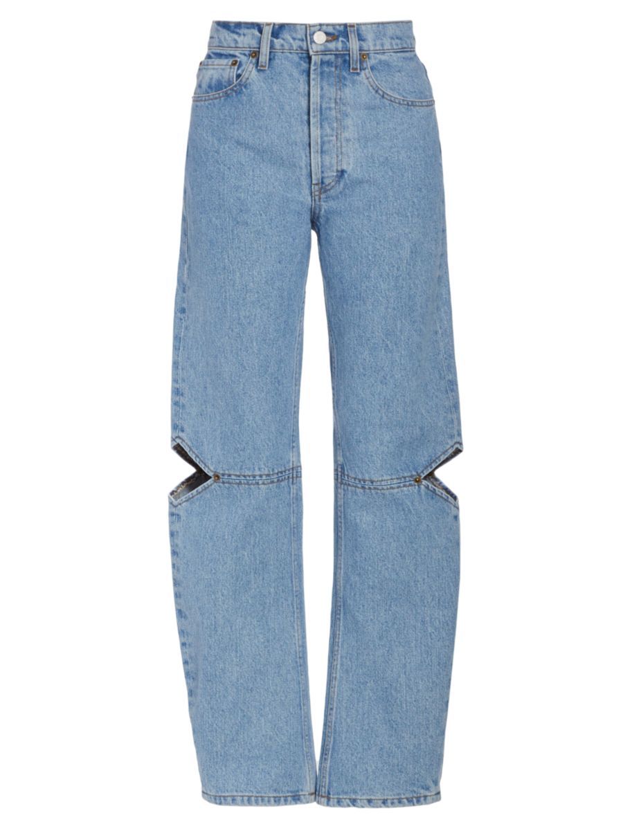 Cowgirl High-Rise Cut-Out Straight-Leg Jeans | Saks Fifth Avenue