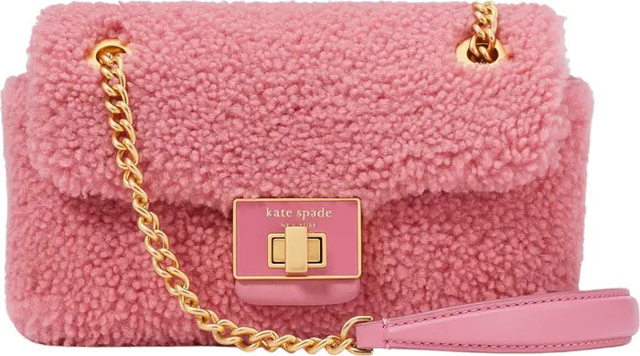 kate spade new york small evelyn faux shearling shoulder bag | Nordstrom | Nordstrom
