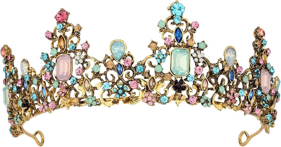 Didder Baroque Vintage Crowns and Tiaras - Royal Princess Crowns for Girls and Women - Wedding, H... | Amazon (US)