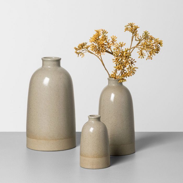 Stoneware Vase Gray - Hearth & Hand™ with Magnolia | Target