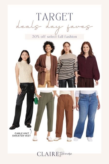 Target deals for circle week! 30% off select fall jeans, pants and sweaters✨ target fashion, target fall fashion, target deal days, target fall sale, midsize approved, midsize fashion, midsize fall outfits, midsize fall outfit, midsize outfits, midsize jeans, midsize pants 

#LTKfindsunder100 #LTKsalealert #LTKmidsize
