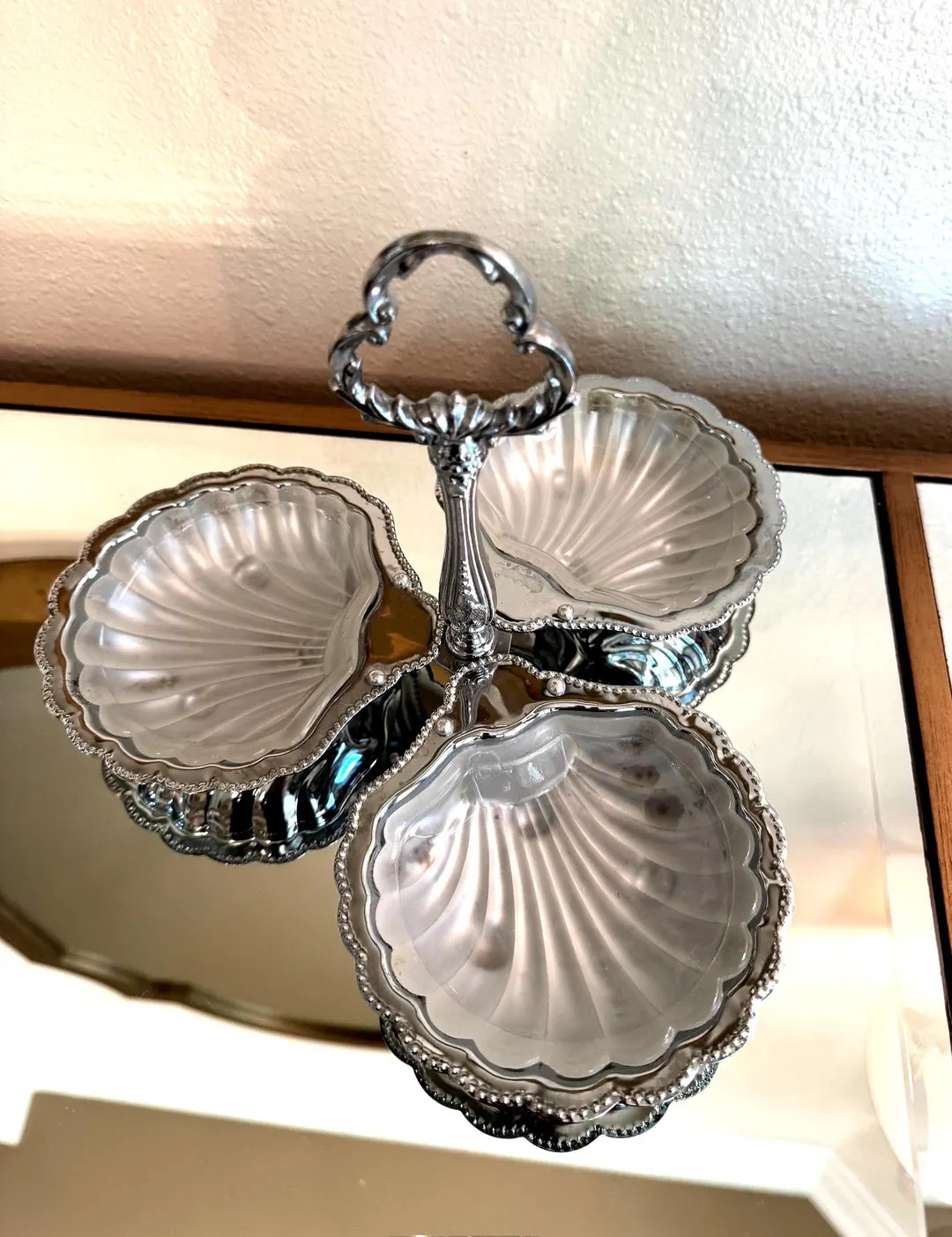 Vintage Silver Plated 3-clam Shell Tid-bit Serving Tray. - Etsy | Etsy (US)