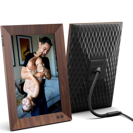 Nixplay 10.1 Inch Smart Digital Photo Frame (W10J) Wood - Share Via Email or App (New) | Walmart (US)