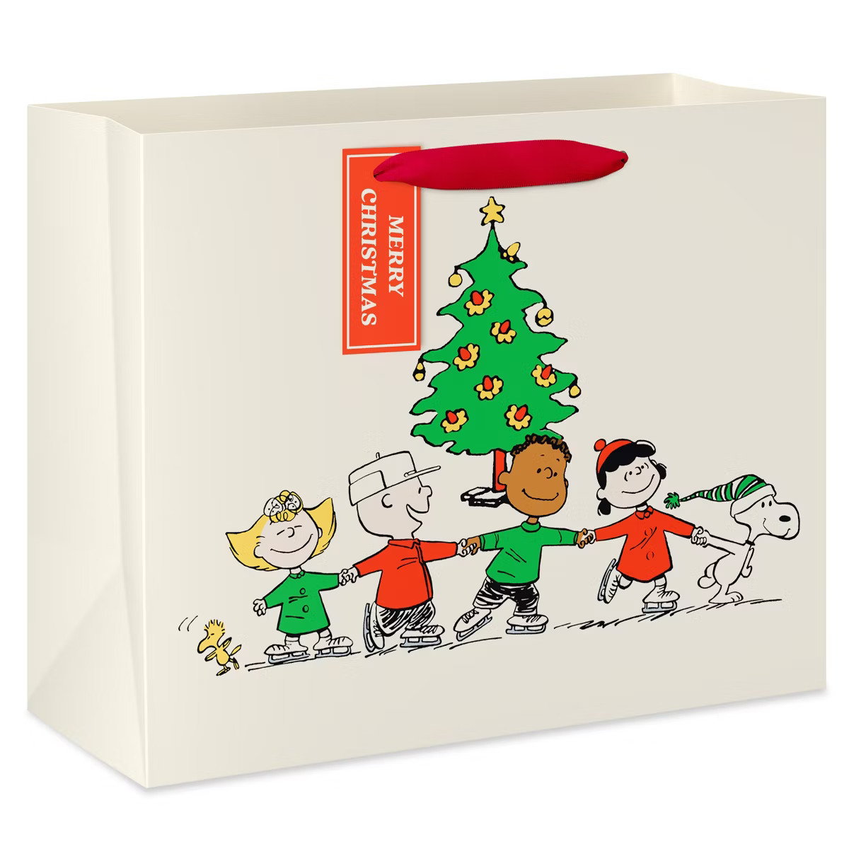American Greetings 9.75"x4"x7.75" Peanuts Cub Vogue Skaters and Tree | Target