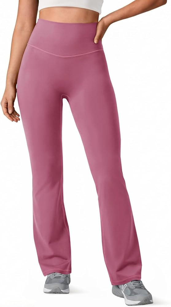 Aoysky Womens Buttery Soft Flare Leggings High Waist V Cross Bootcut Workout Yoga Pants Bell Bott... | Amazon (US)