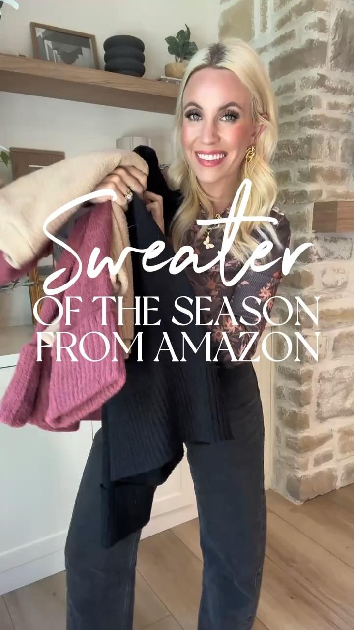 The sweater of the season from Amazon! I’m wearing a size medium and I love how it fits! You could definitely size up for more length if you wanted to! 

#LTKStyleTip #LTKFindsUnder100 #LTKFindsUnder50