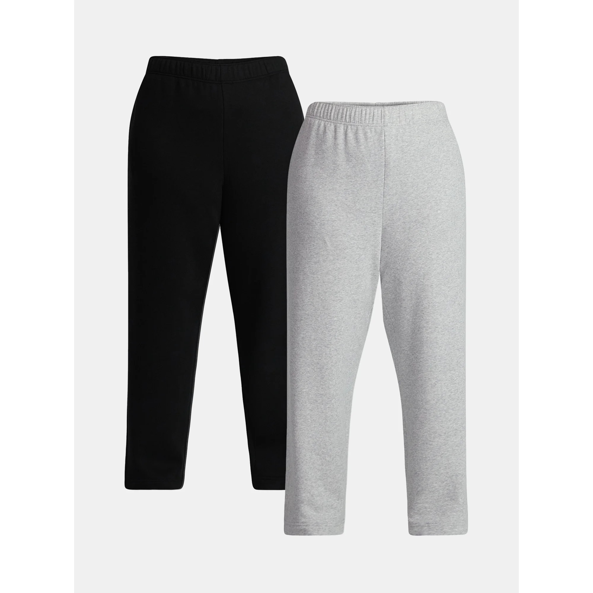 No Boundaries Soft Fleece Wide Leg Pants, 30” Inseam, 1 or 2-Pack, Women’s | Walmart (US)