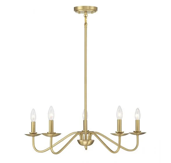 Trade Winds Aidan 5-Light Chandelier in Natural Brass - Walmart.com | Walmart (US)