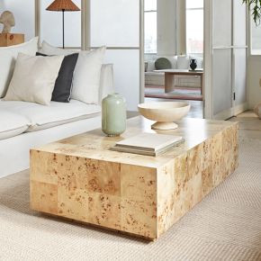 Volume Burl Coffee Table (50") | West Elm (US)