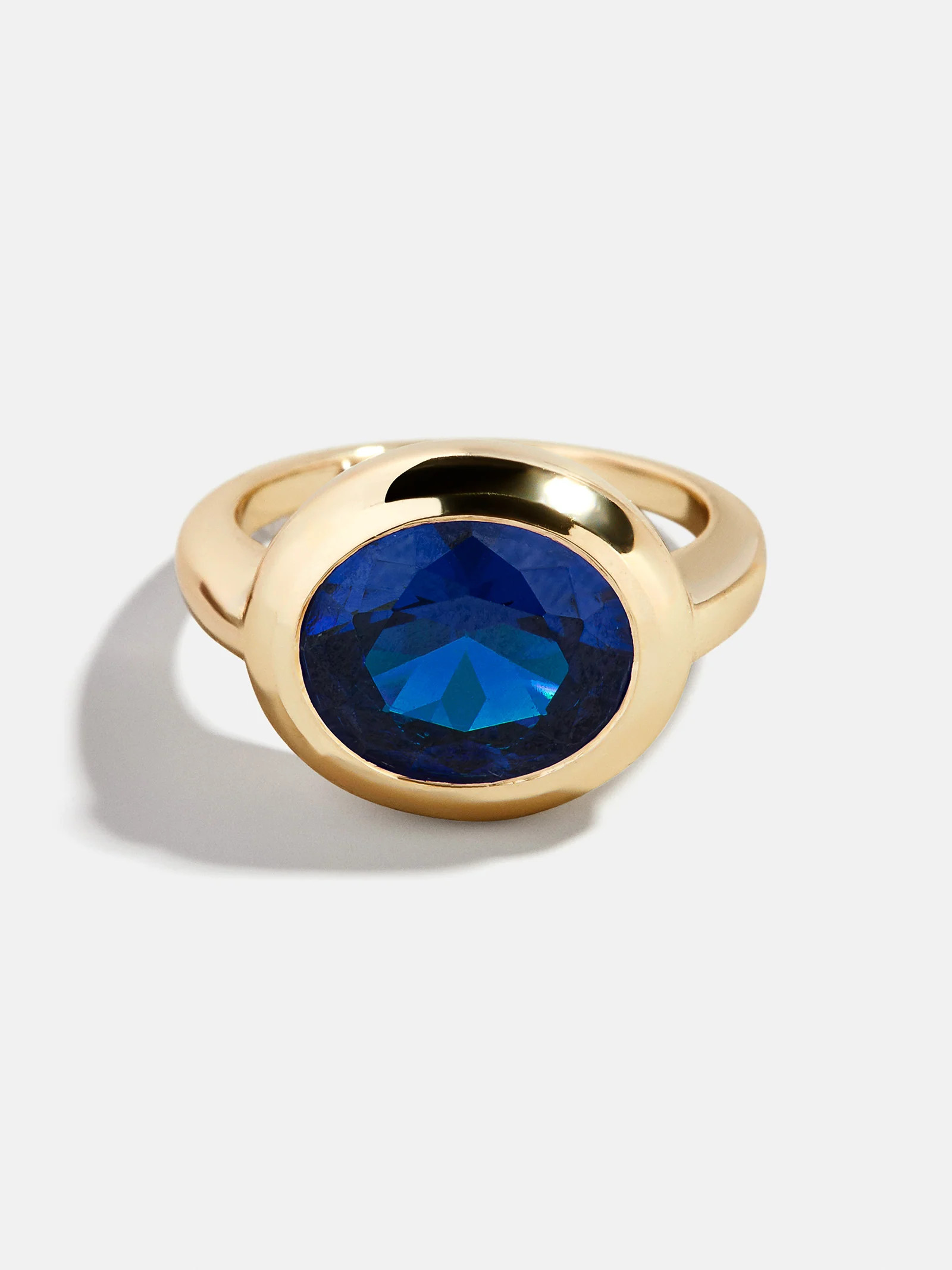 Gold Cubic Zirconia Custom Birthstone Ring - Sapphire | BaubleBar