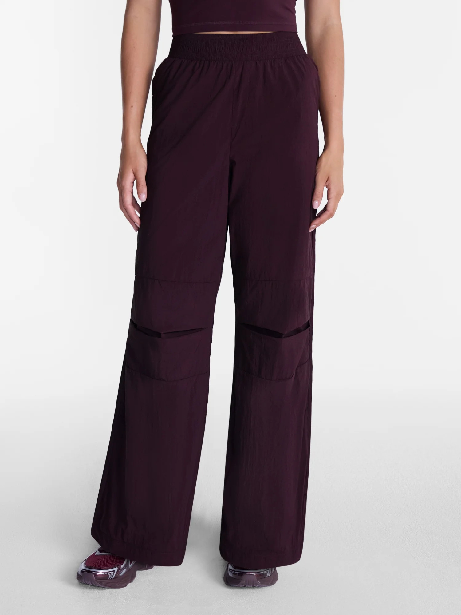 Avia Women's and Women's Plus Crinkle Pants with Pleated Knees, 27" Inseam, Sizes XS-4X | Walmart (US)