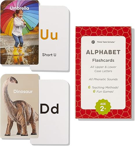 Think Tank Scholar Alphabet Flash Cards (ABC) for 2-4 Years - Learning Phonetic Sounds for Kids S... | Amazon (US)