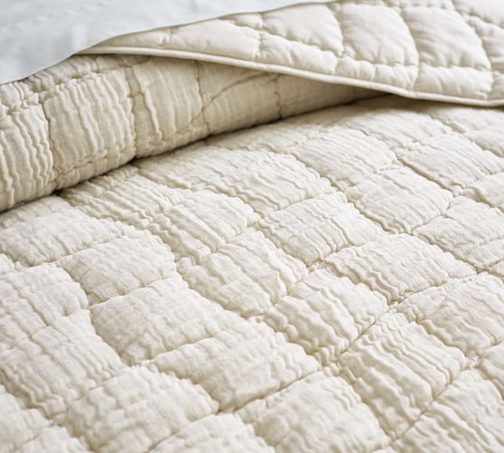 Cloud Linen Handcrafted Quilt | Pottery Barn (US)