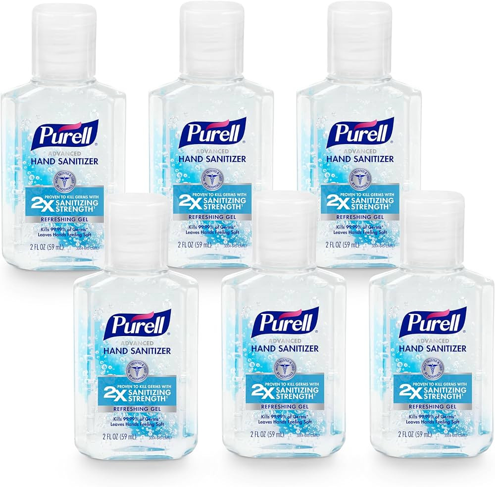Purell Advanced Hand Sanitizer Refreshing Gel, Clean Scent, 2 fl oz Travel Size Flip Cap Bottle (... | Amazon (US)