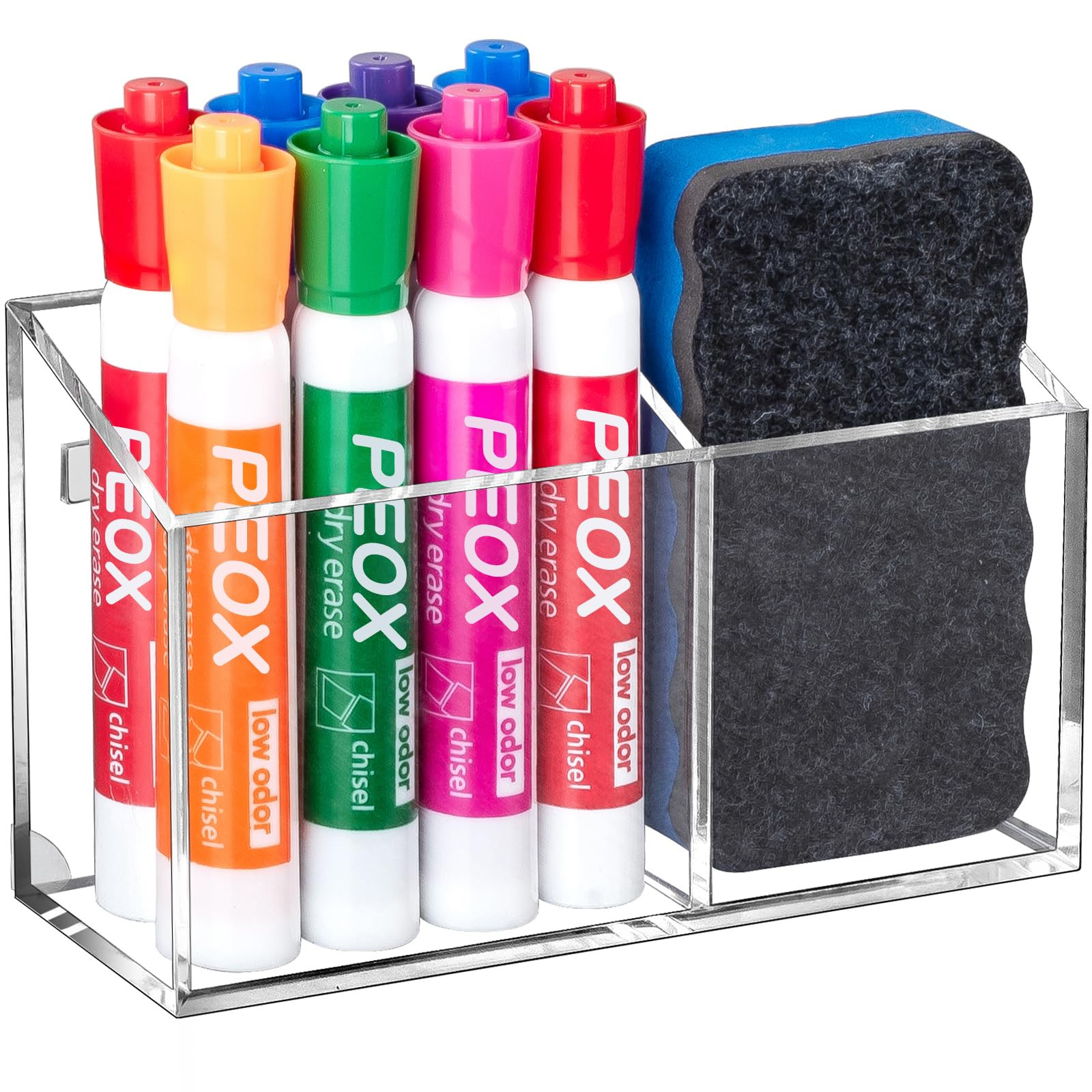 BEYGORM Magnetic Dry Erase Marker Holder for Whiteboard,Non-slip Acrylic Magnet Pen Holder for Fr... | Amazon (US)