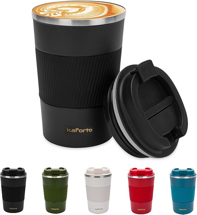 kaforto 16oz Insulated Coffee Travel Mug Stainless Steel Vacuum Coffee Cup Leakproof with Screw L... | Amazon (US)
