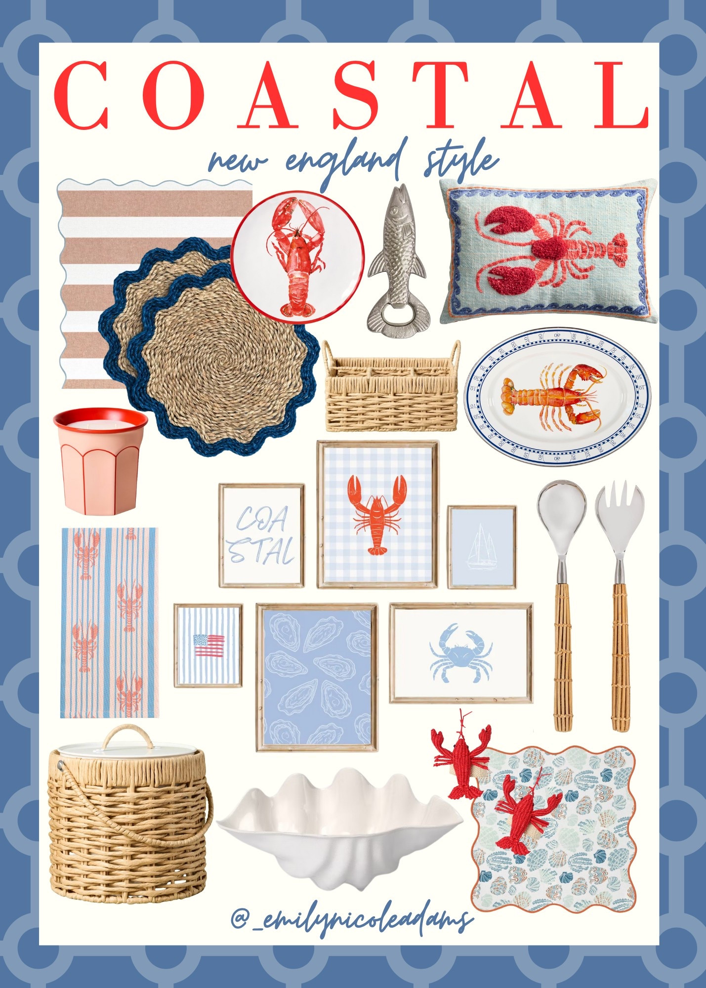 Coastal New England Style Decor🩵 coastal decor, coastal home, coastal style, coastal deals, lobster decor, summer hosting, summer decor, summer deals, summer vibes, coastal hosting 

#LTKStyleTip #LTKHome #LTKParties
