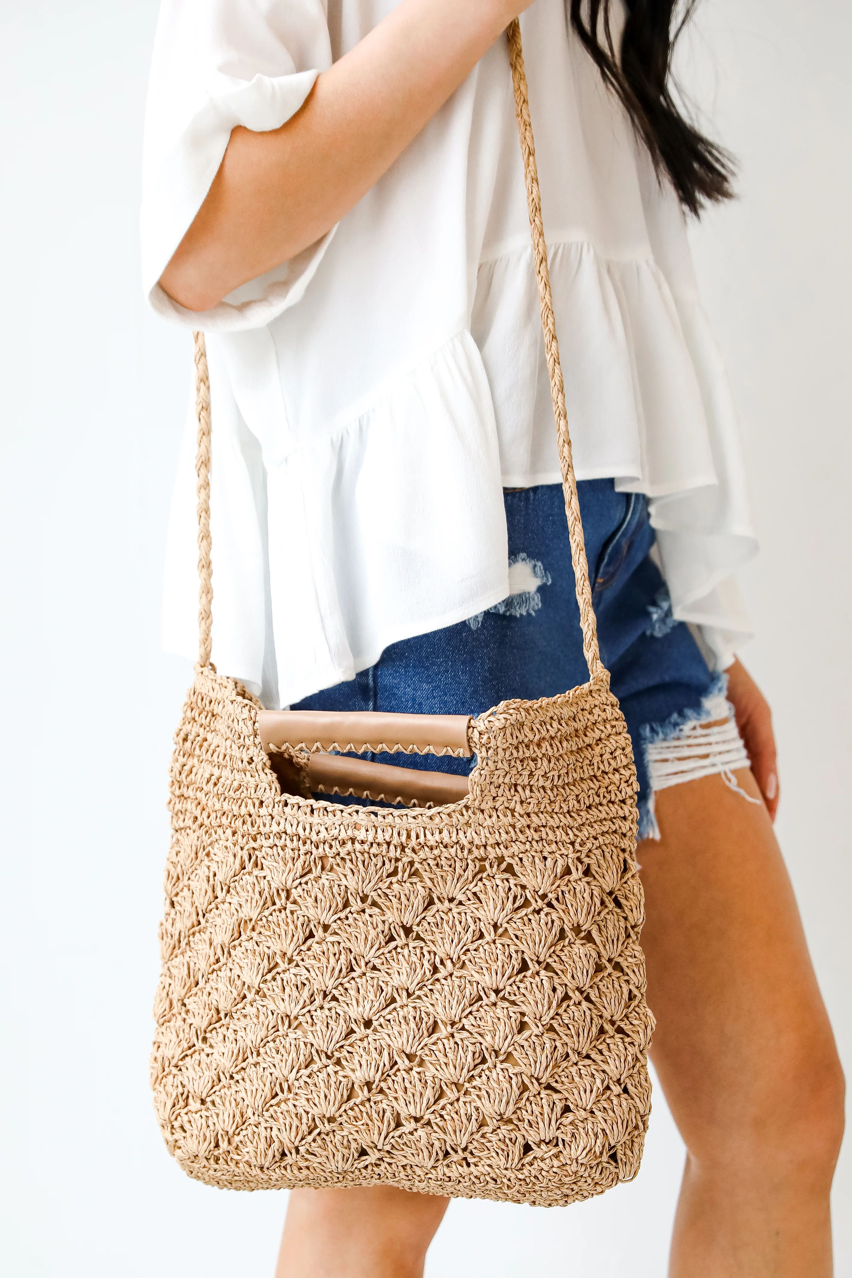 Time For Vacay Straw Crossbody Bag | Dress Up