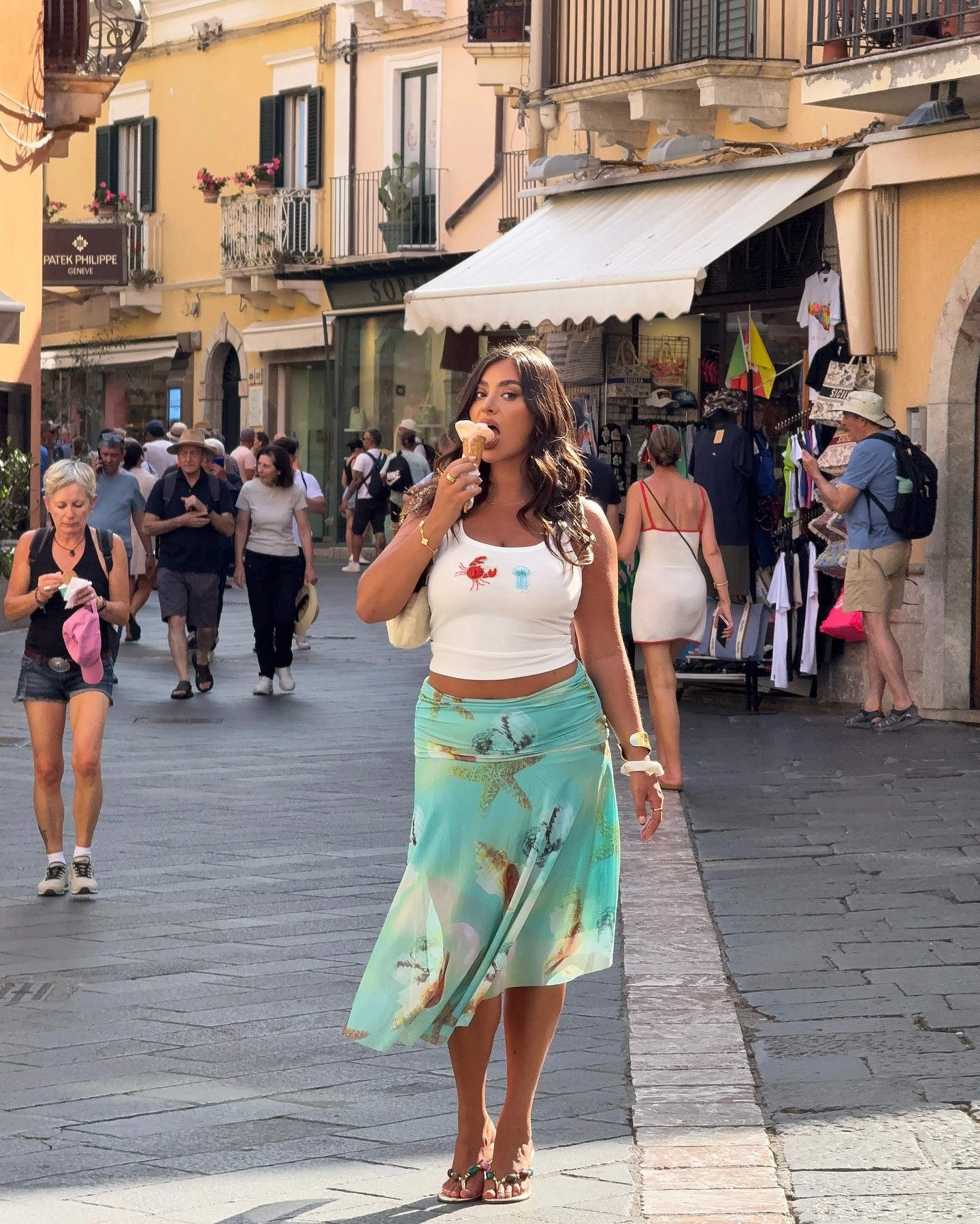 Golden hour in Taormina ☺️🩵 @whitefoxboutique DC: LIVRAH