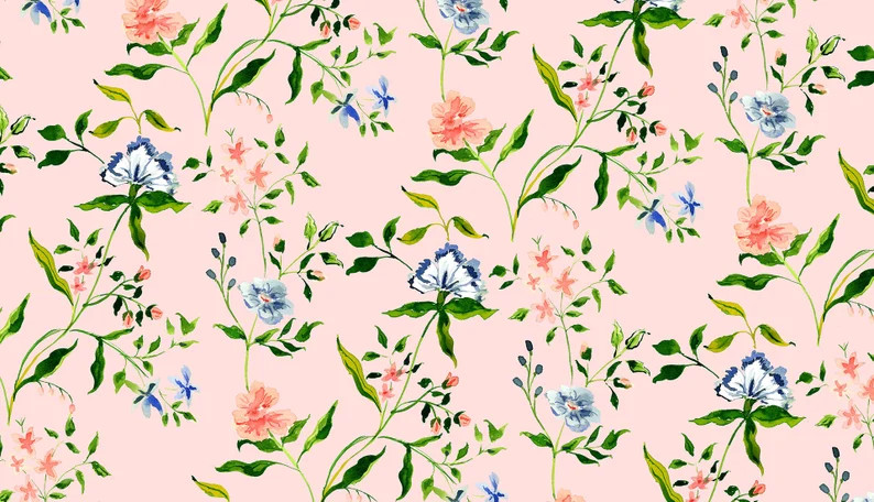 Wrapping Paper: Blush Vintage Floral {Christmas, Holiday, Birthday, Gift Wrap} | Etsy (US)