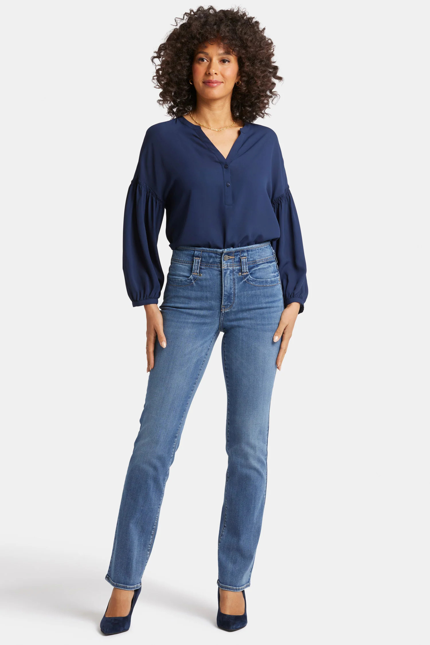 Marilyn Straight Jeans In Petite - Clear Brook | NYDJ