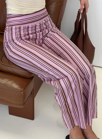 Leocadie Pants Pink Stripe | Princess Polly US