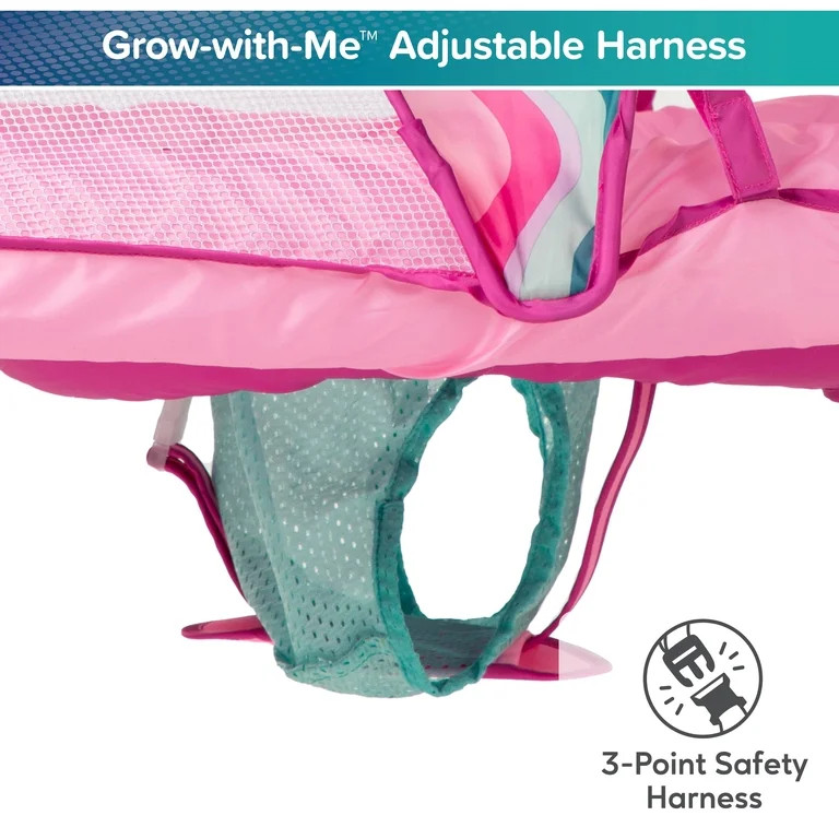 Aqua SwimSchool Grow-with-Me BabyBoat Pool Float for Infants 6-24 Months, Pink | Walmart (US)