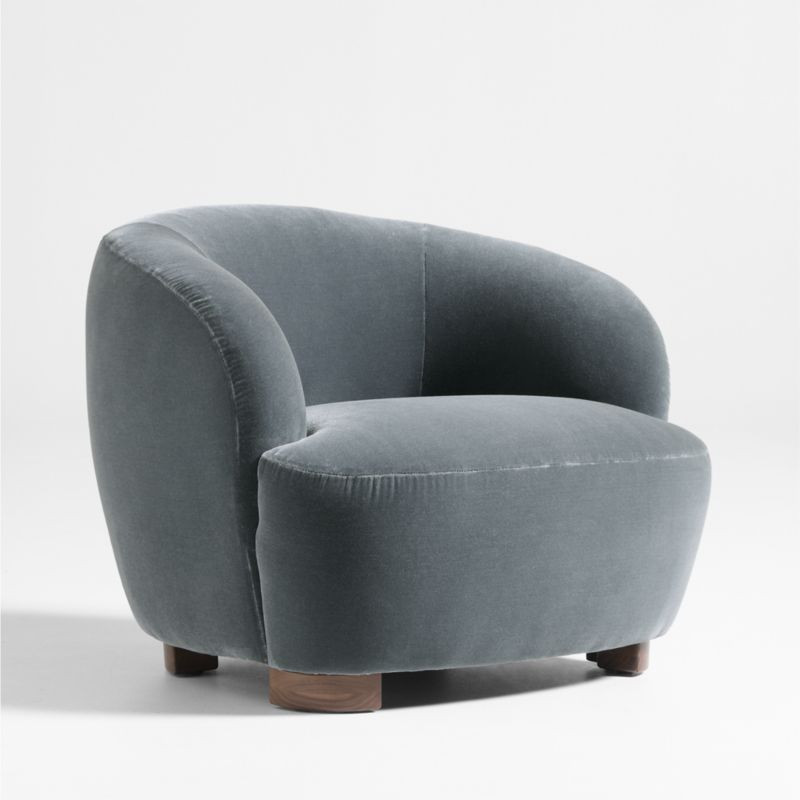 Le Marché Blue Accent Chair by Athena Calderone + Reviews | Crate & Barrel | Crate & Barrel
