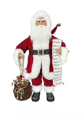 Kurt S. Adler 34 Inch Kringle Klaus Traditional Santa And List | Belk