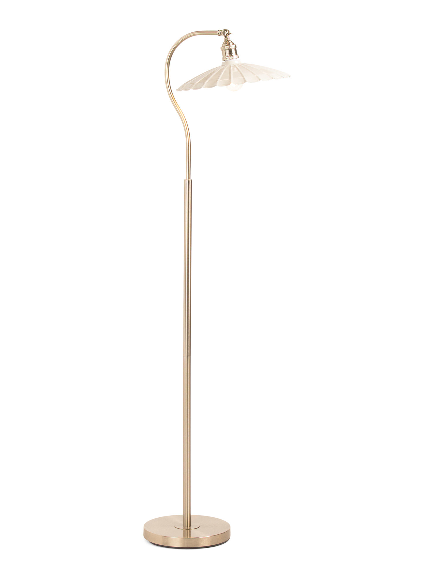 63in Scalloped Ceramic Shade And Metal Floor Lamp | TJ Maxx