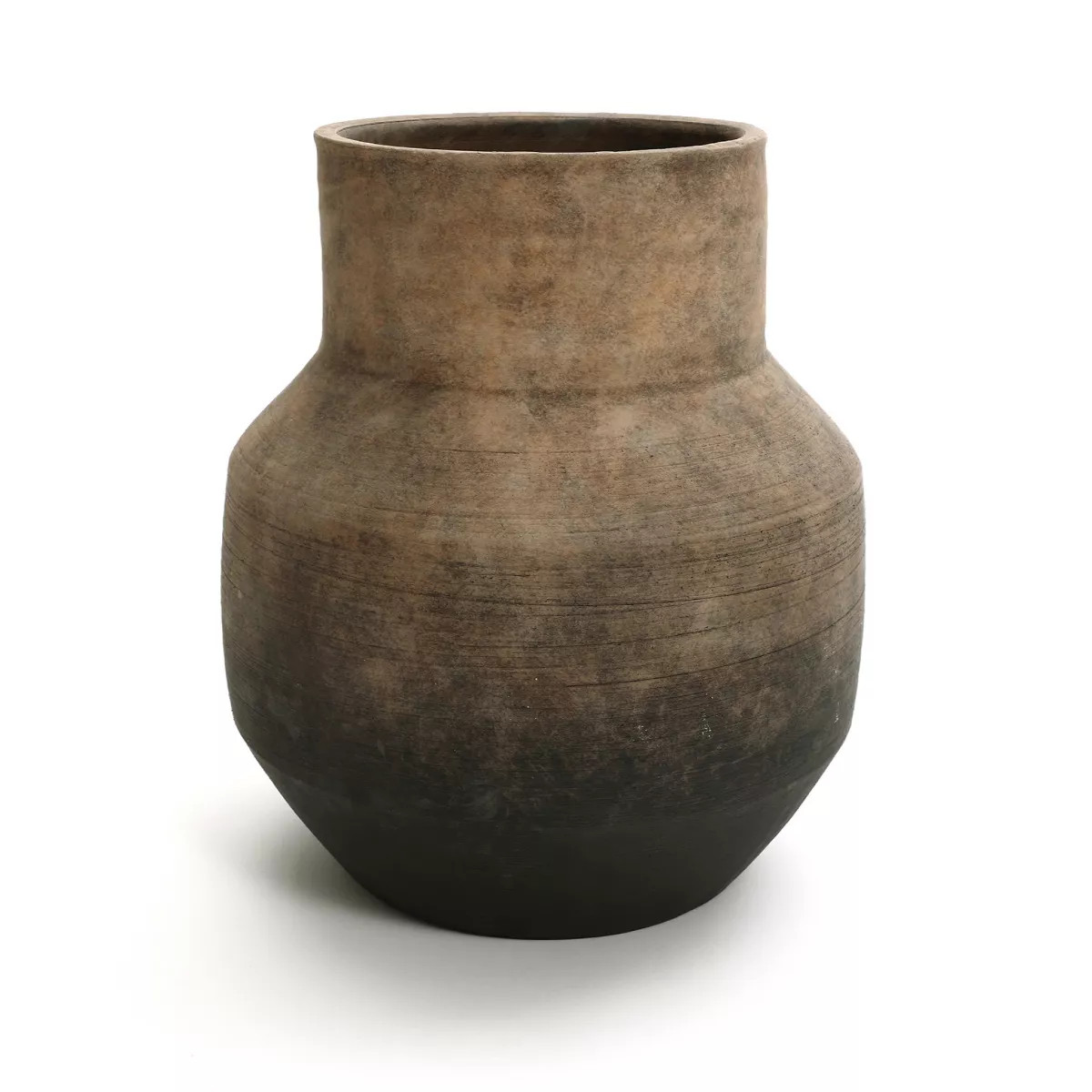 LuxenHome Brown Ombre Terracotta 11.4-Inch Round Vase | Target