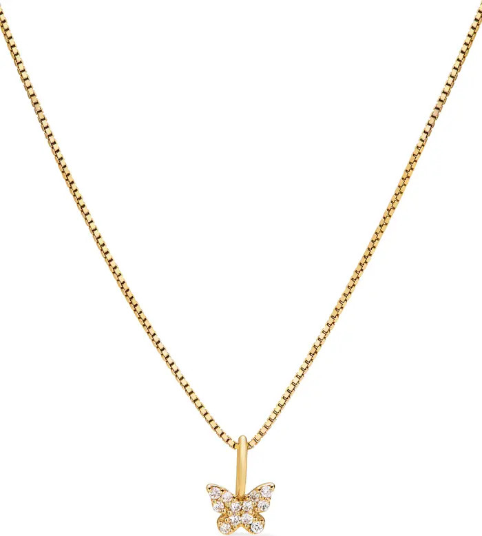 Gold Pendant Necklace - Butterfly Charm Necklace | Nordstrom