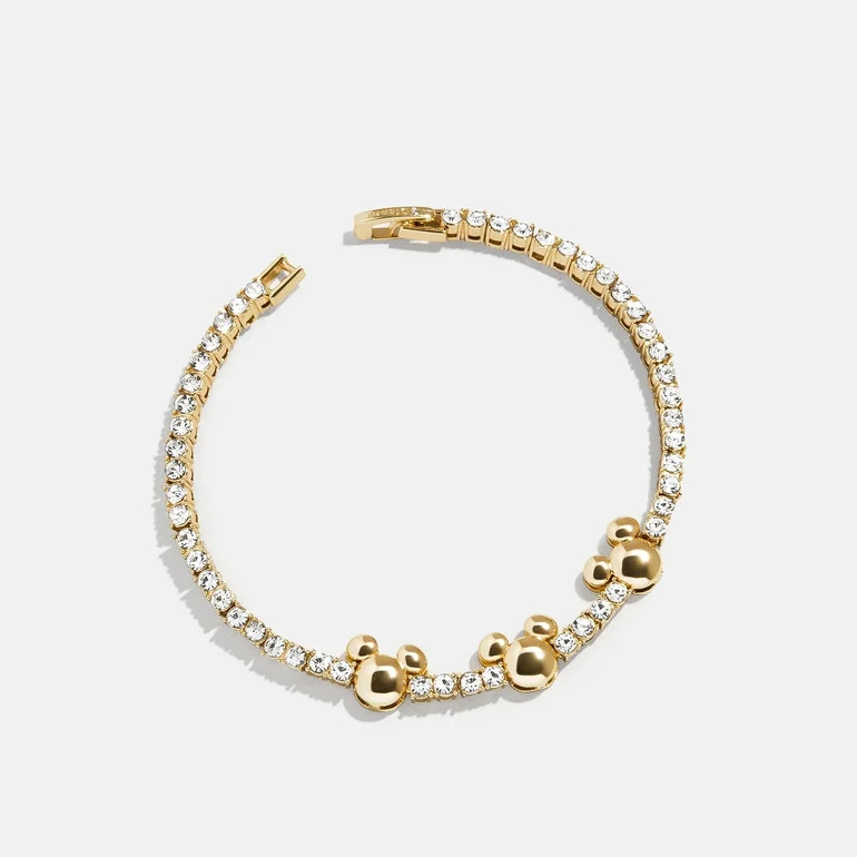 Disney Mickey Mouse Tennis Bracelet - Gold/Pav\u00e9 | BaubleBar