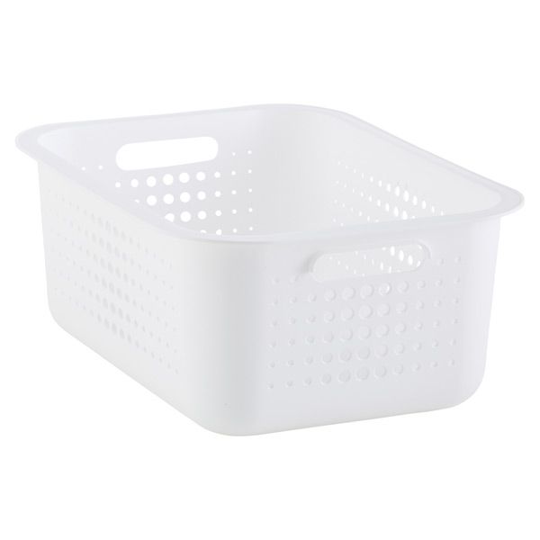 White Nordic Storage Baskets With Handles | The Container Store