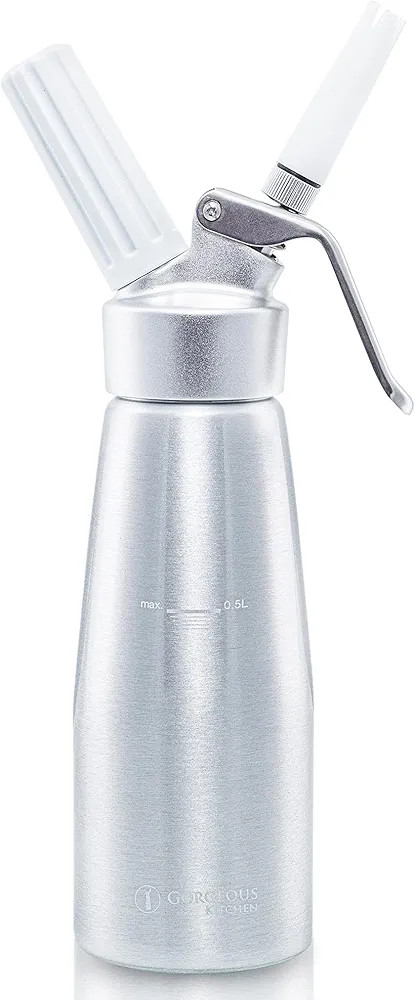 Professional Whipped Cream Dispenser 1 Pint Aluminum Cream Whipper, Durable Stainless Steel Coffe... | Amazon (US)