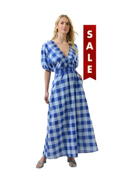 Plaid maxi dress, grandmillennial dress, day dress, blue dress 

#LTKSaleAlert #LTKOver40 #LTKFindsUnder100