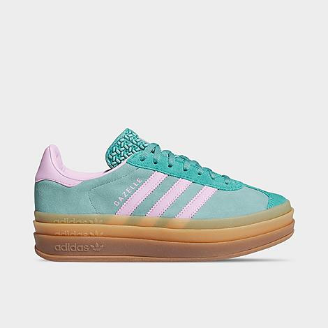 adidas Women's Originals Gazelle Bold Casual Shoes in Powder Teal/Bliss Lilac/Pure Teal Size: 5.5 | Finish Line (US)