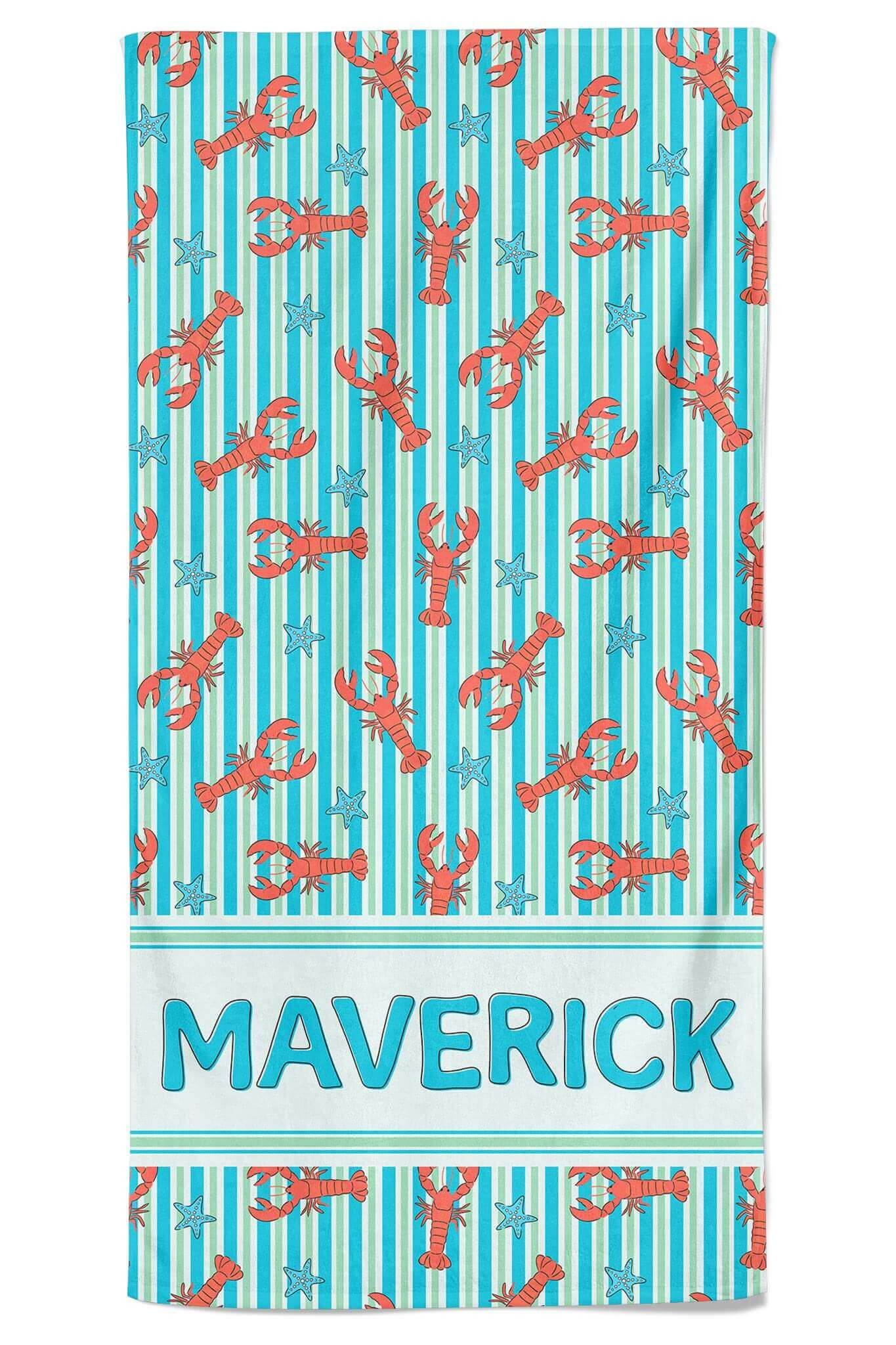 Pinch Me Personalized Kids Beach Towel | Blue | Caden Lane