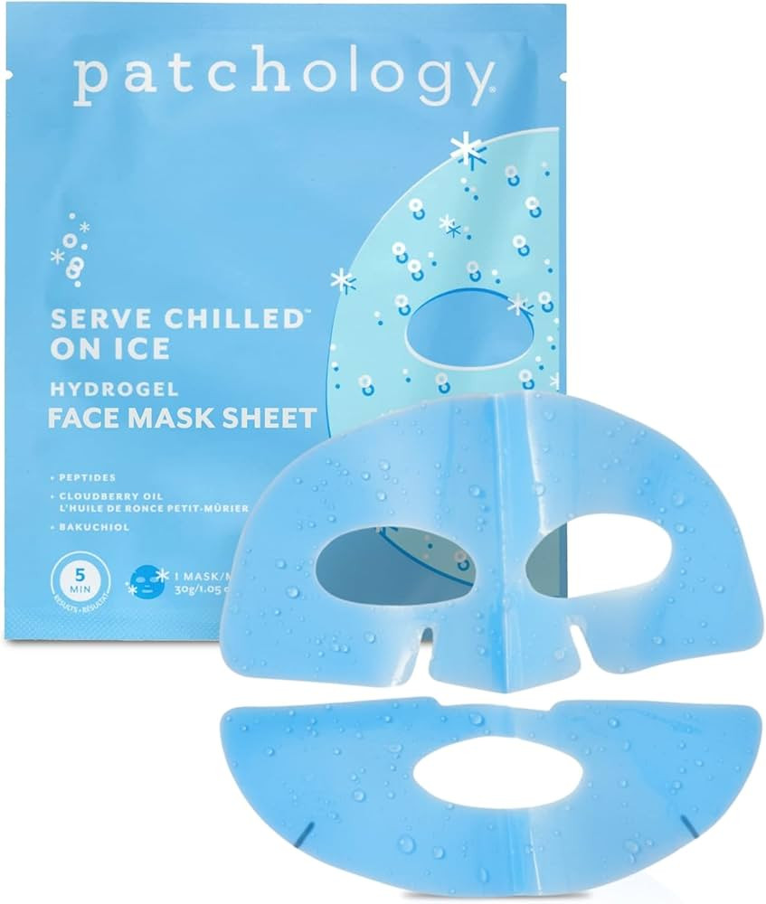 Patchology Iced Cooling and Firming Hydrogel Masks with Peptides, Cloudberry Oil and Bakuchiol. F... | Amazon (US)