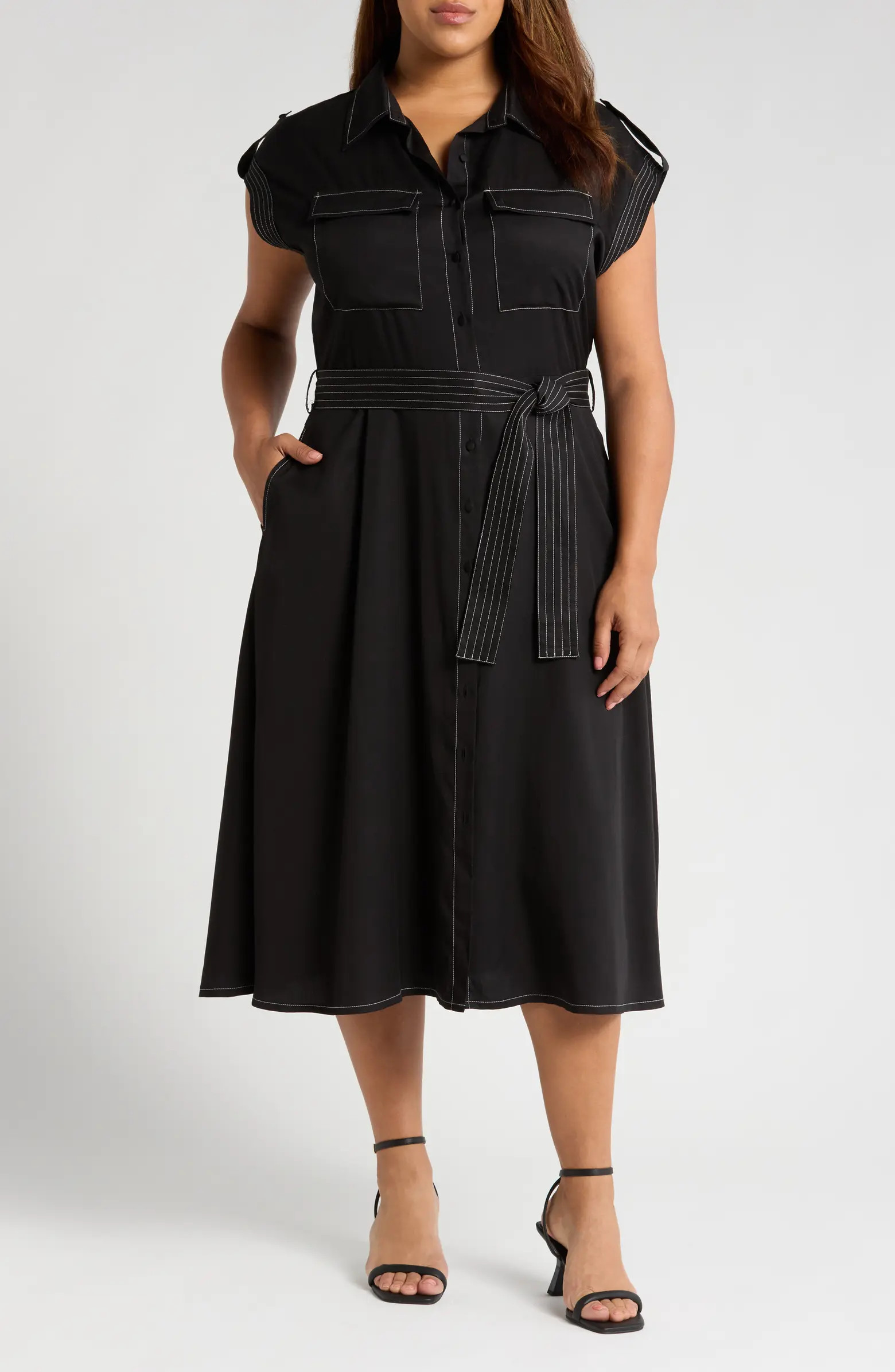 Josette Beltled Midi Shirtdress | Nordstrom