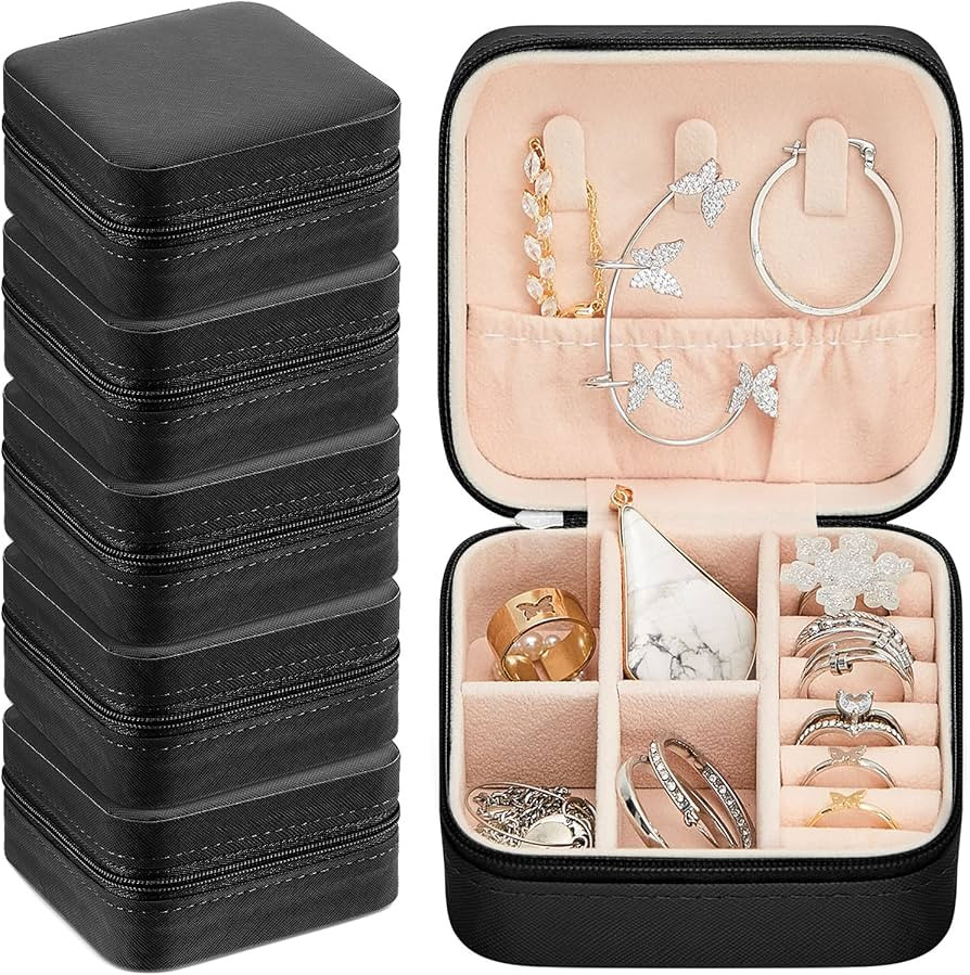 6 Pcs Travel Jewelry Case Jewelry Travel Organizer Small Jewelry Box Bridesmaid Gift Boxes Mini S... | Amazon (US)