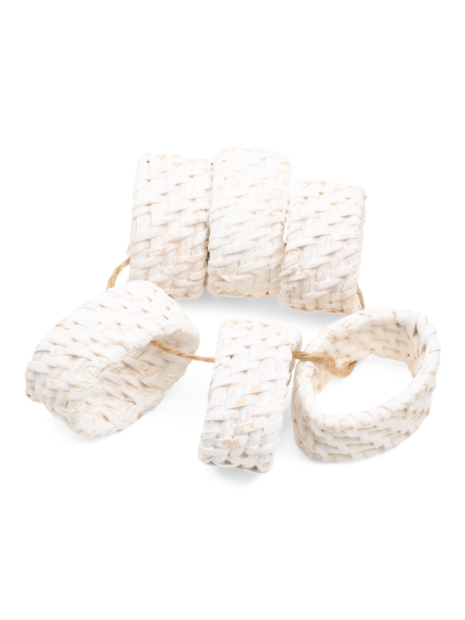 Set Of 6 Rattan Oval Napkin Rings | Global Home | Marshalls | Marshalls