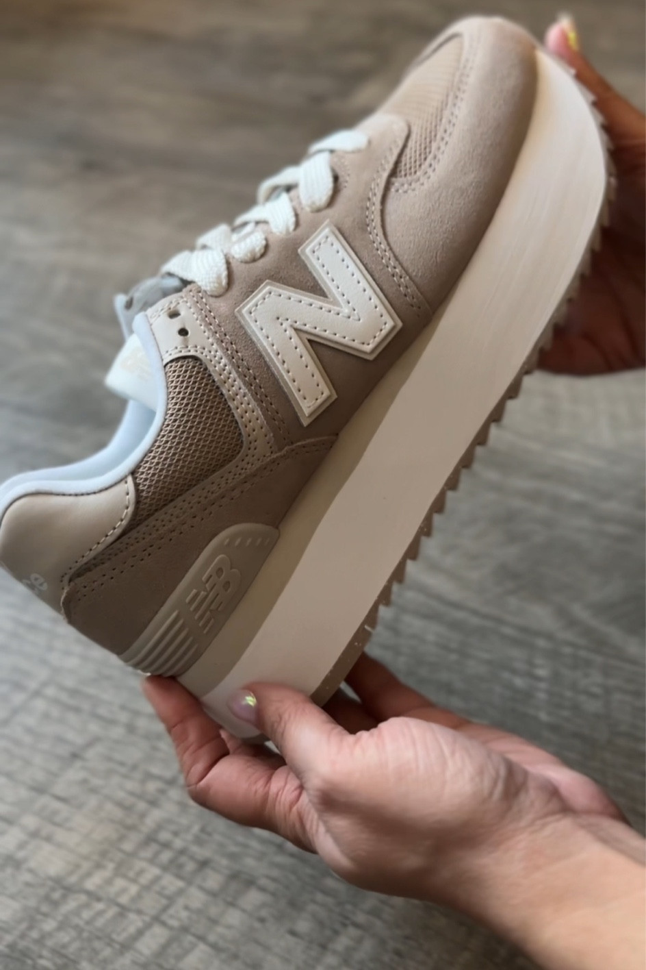 everyday platform new balances! love this color. 

minimalist wardrobe. staple sneaker. new balances. platform new balances. 

#LTKunder100 #LTKshoecrush #LTKFind